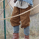 Pantalon/braies en laine avec des bandes molletières